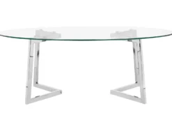 Sofabord FRESNO Glas Sølv
