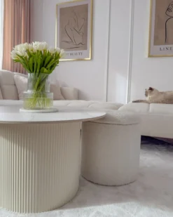 Sofabord LEONA Keramik Lys Beige