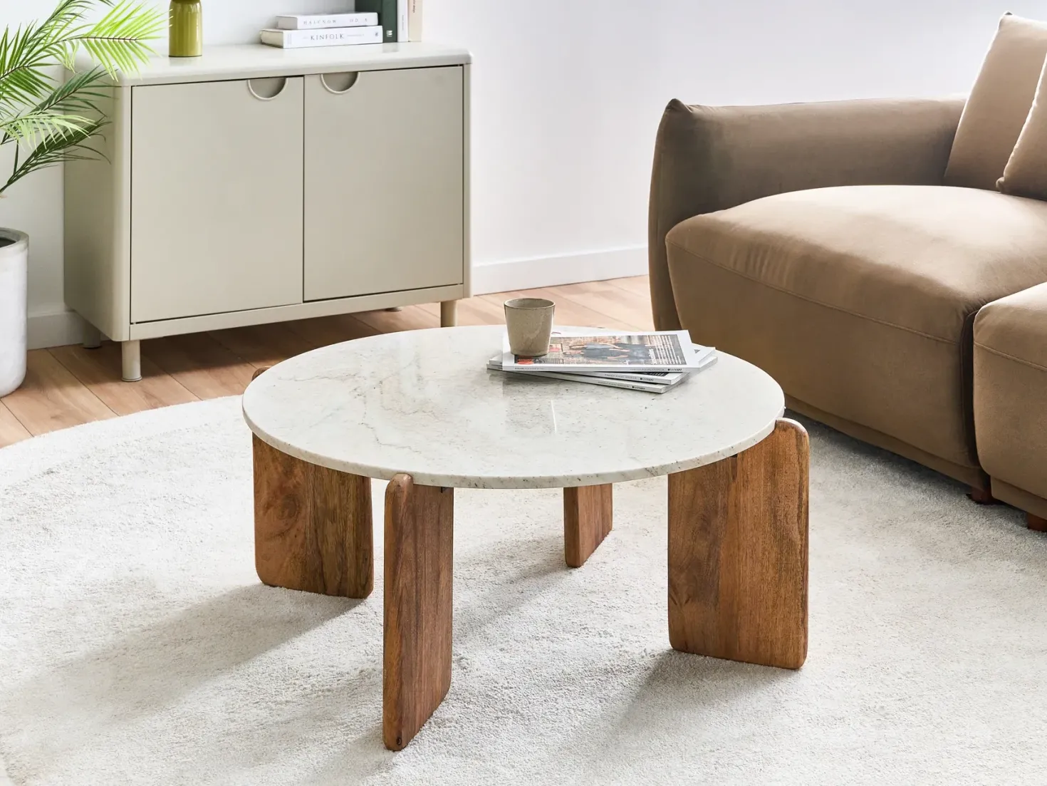 Sofabord LUNO Marmor Lys Beige