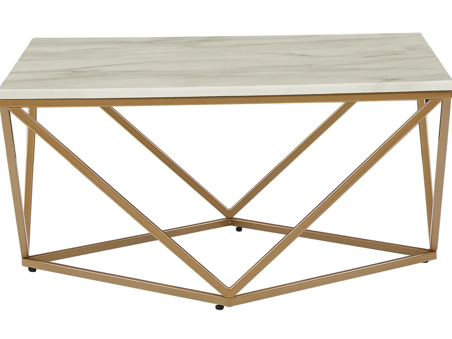 Sofabord MALIBU Marmor/guld