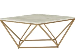 Sofabord MALIBU Marmor/guld