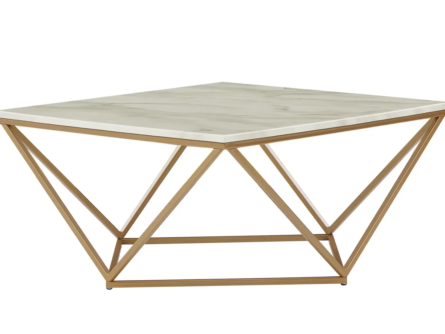 Sofabord MALIBU Marmor/guld