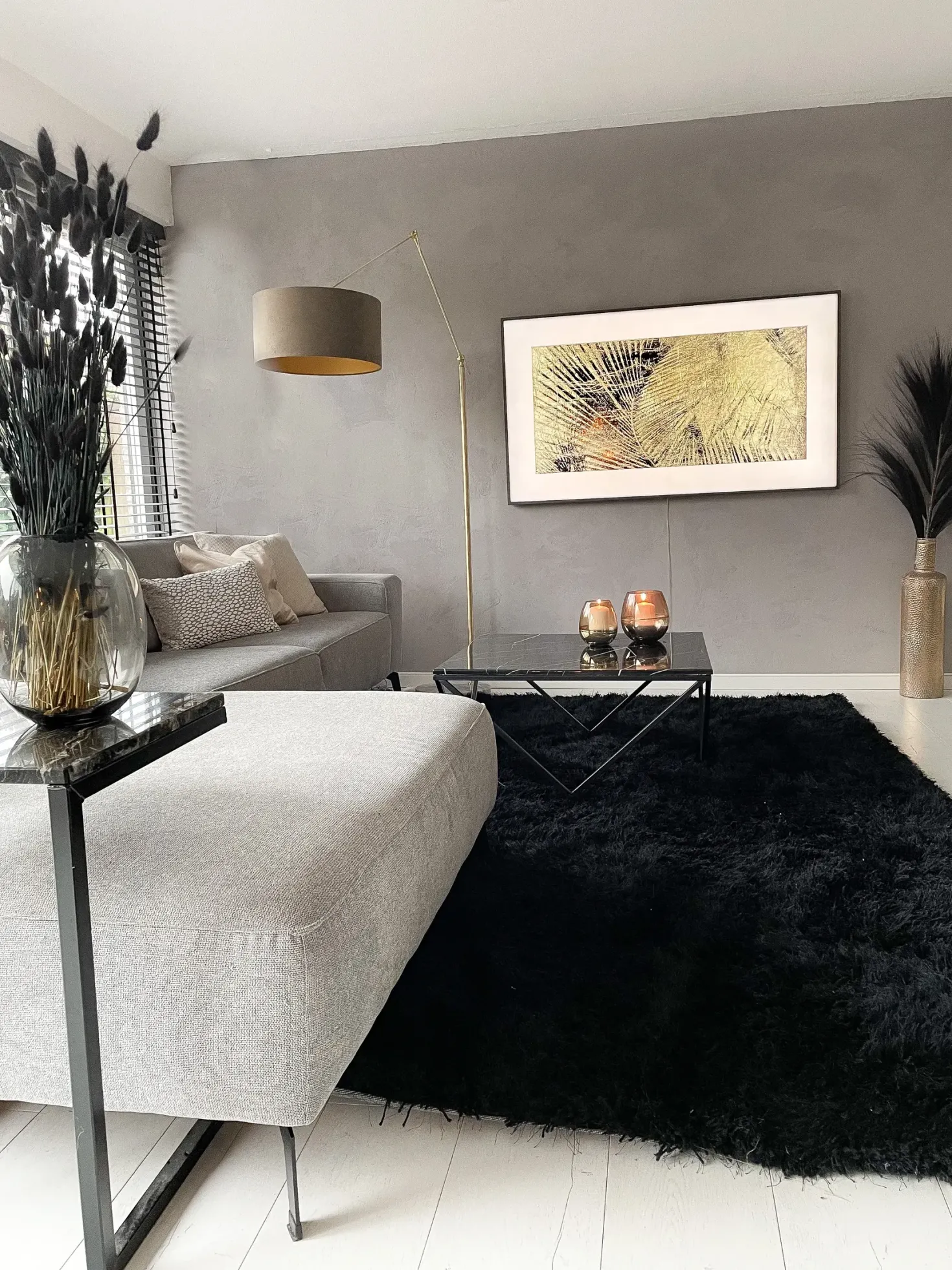 Sofabord MALIBU Sort marmor