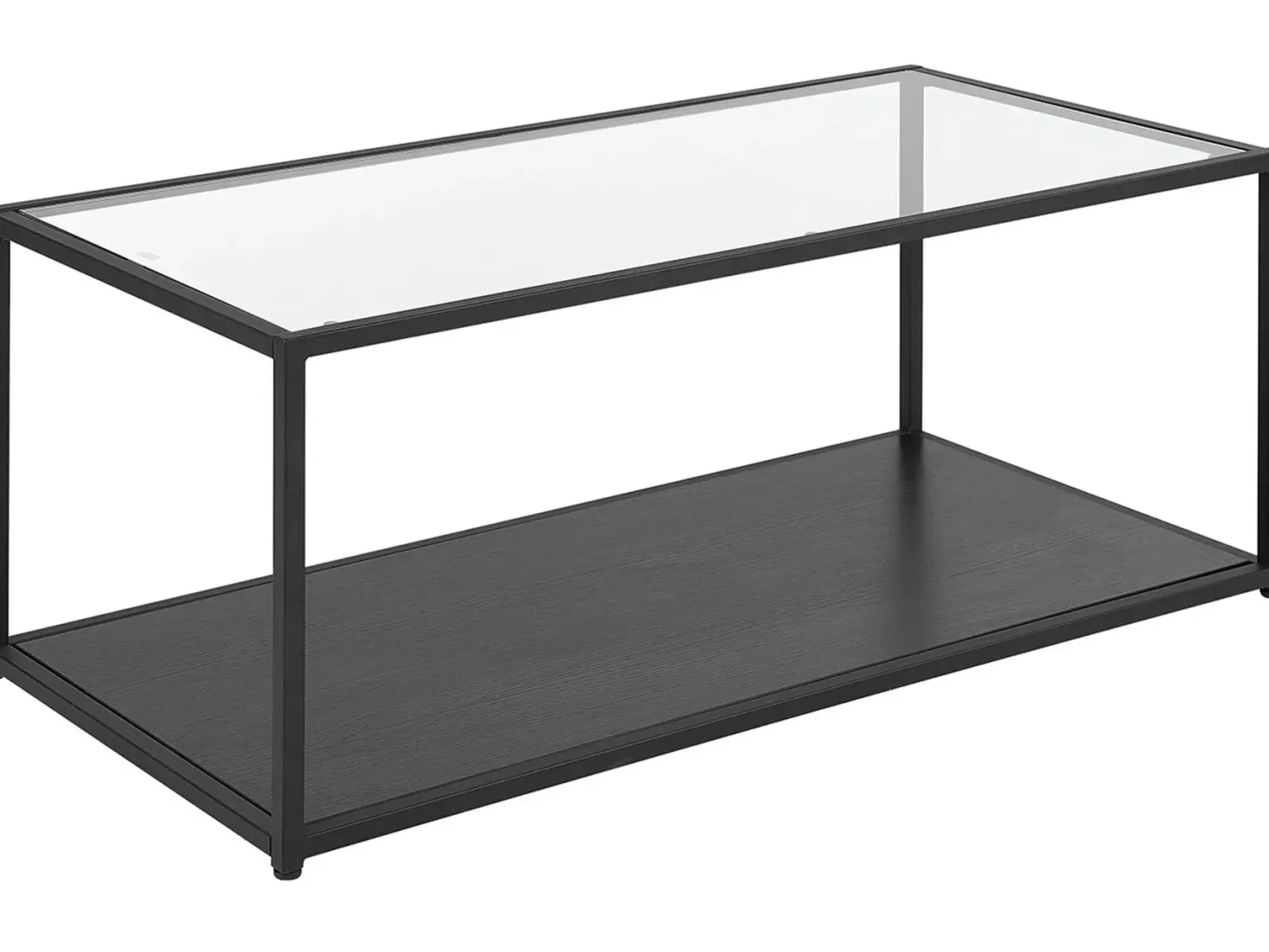 Sofabord MEDORA Glas Sort