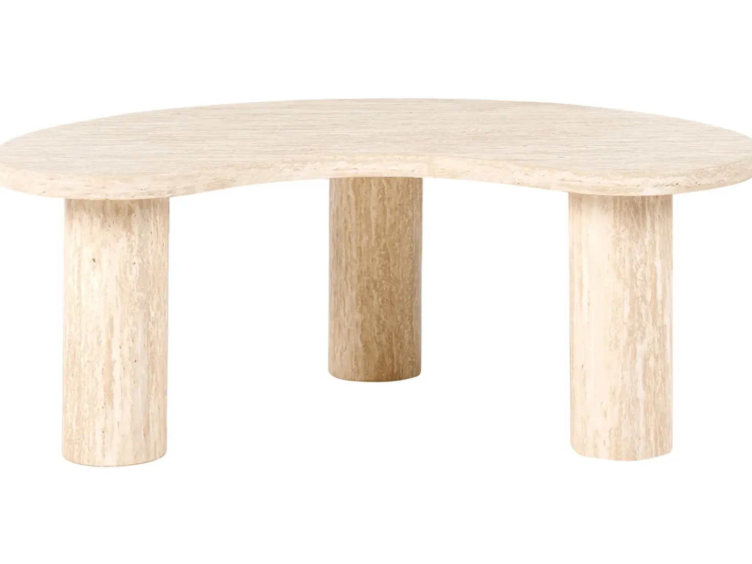 Sofabord NOMA 52 cm 89 cm Travertin Effekt Travertin Effekt