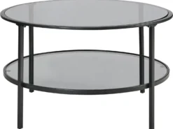 Sofabord TELLAKA Hærdet glas Sort
