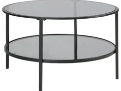 Sofabord TELLAKA Hærdet glas Sort