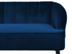 Sofa 3 personers ALSVAG Velour Navy Blå