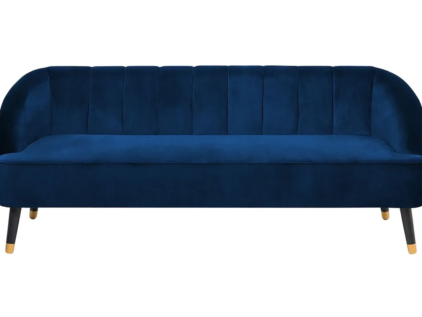 Sofa 3 personers ALSVAG Velour Navy Blå