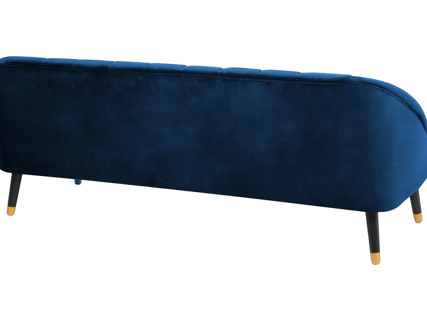 Sofa 3 personers ALSVAG Velour Navy Blå