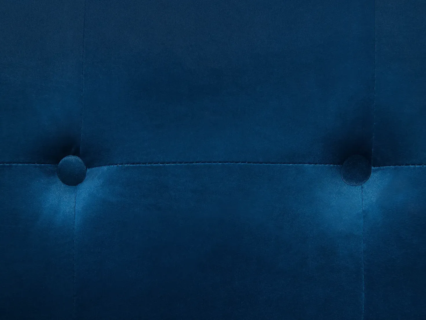 Sofa 3 personers AVALDSENES Velour Navy Blå