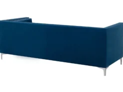 Sofa 3 personers AVALDSENES Velour Navy Blå