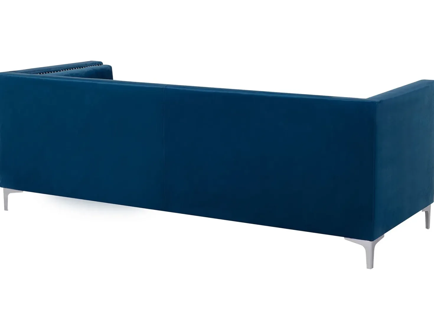 Sofa 3 personers AVALDSENES Velour Navy Blå