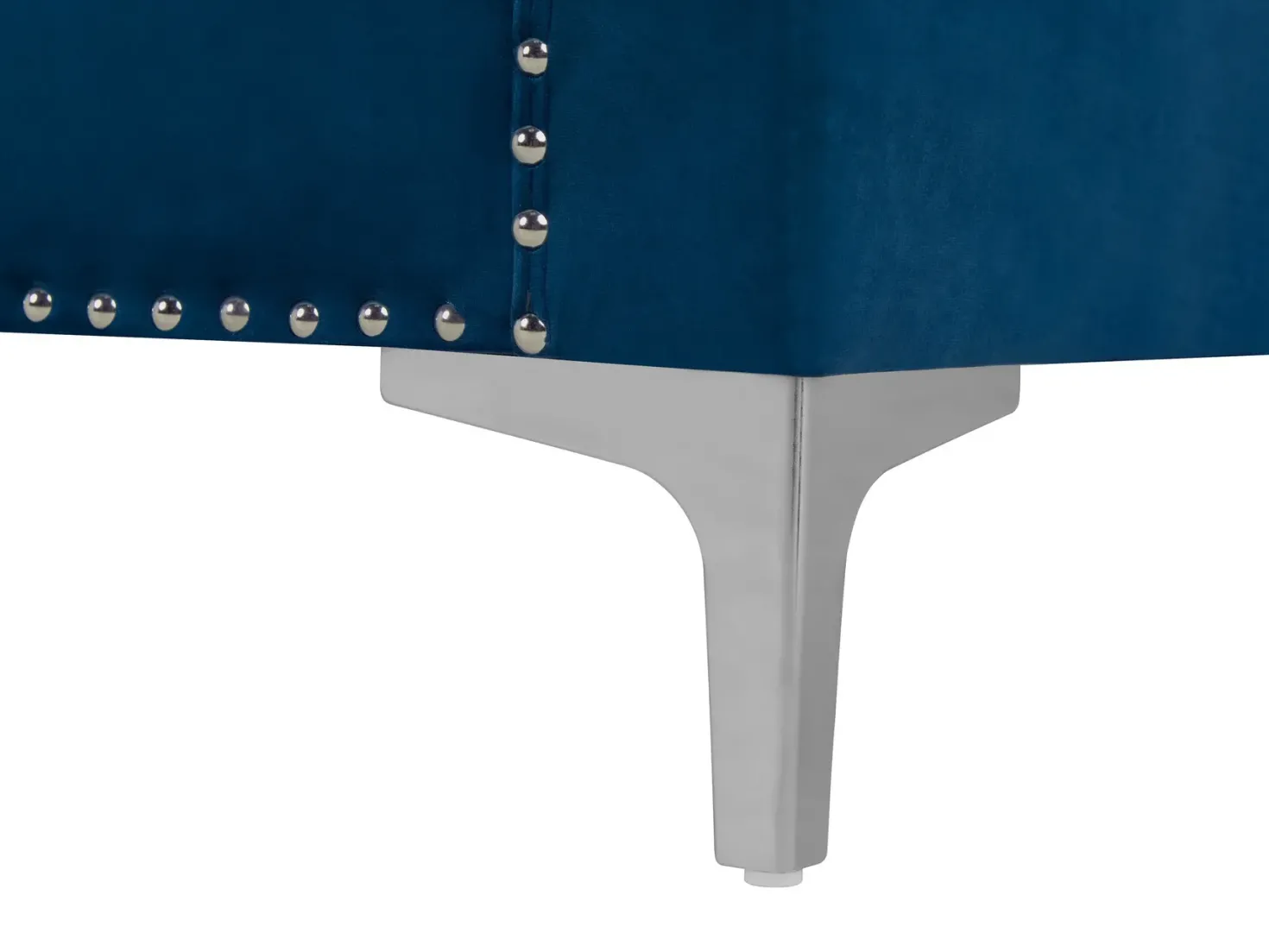 Sofa 3 personers AVALDSENES Velour Navy Blå