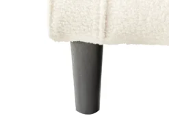Sofa 3 personers AVESTA Boucle Hvid med fodskammel