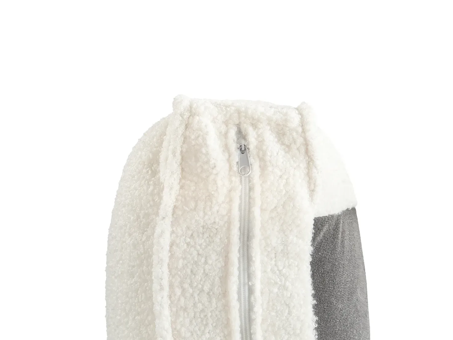 Sofa 3 personers AVESTA Boucle Hvid med fodskammel