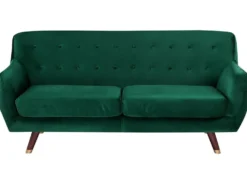 Sofa 3 personers BODO Velour Smaragdgrøn