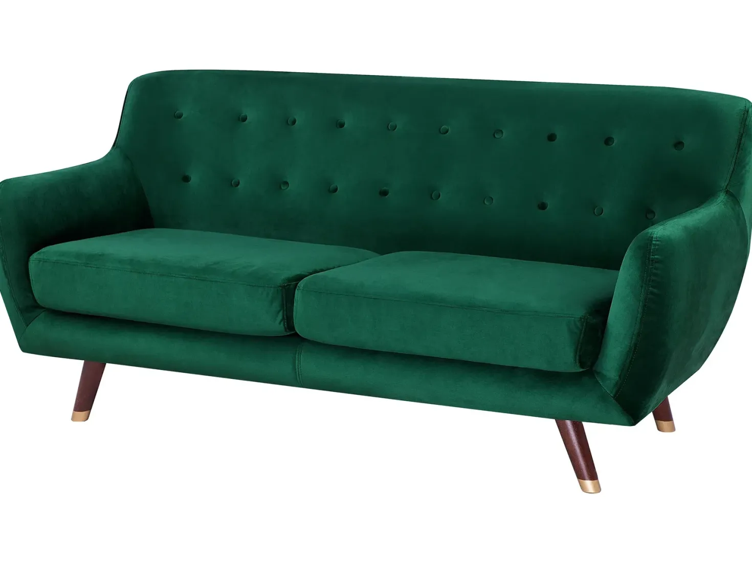 Sofa 3 personers BODO Velour Smaragdgrøn