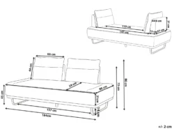 Sofa 3 personers FAXEN Sort