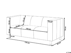 Sofa 3 personers FLORO Chenille Lysegrøn