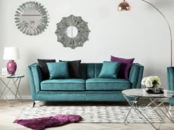 Sofa 3 personers GAULA Velour Blågrøn