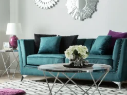 Sofa 3 personers GAULA Velour Blågrøn