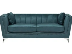Sofa 3 personers GAULA Velour Blågrøn