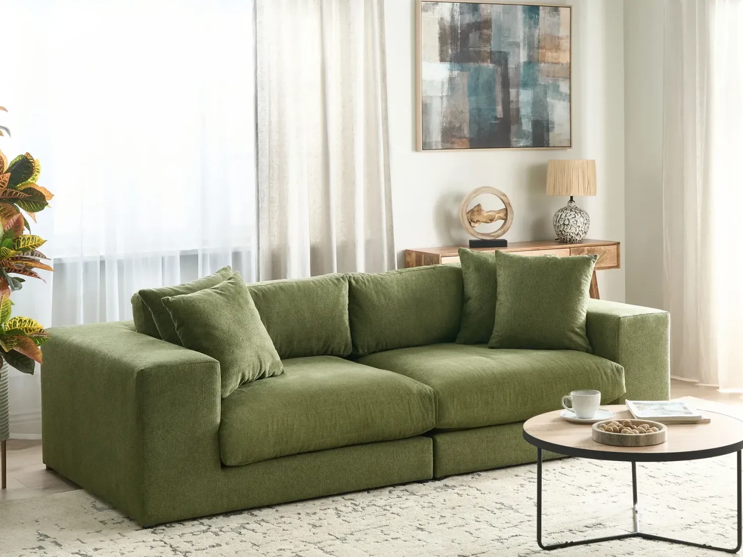 Sofa 3 personers GLORVIKA II Mørkegrøn