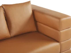 Sofa 3 personers GRANNA Kunstlæder Brun