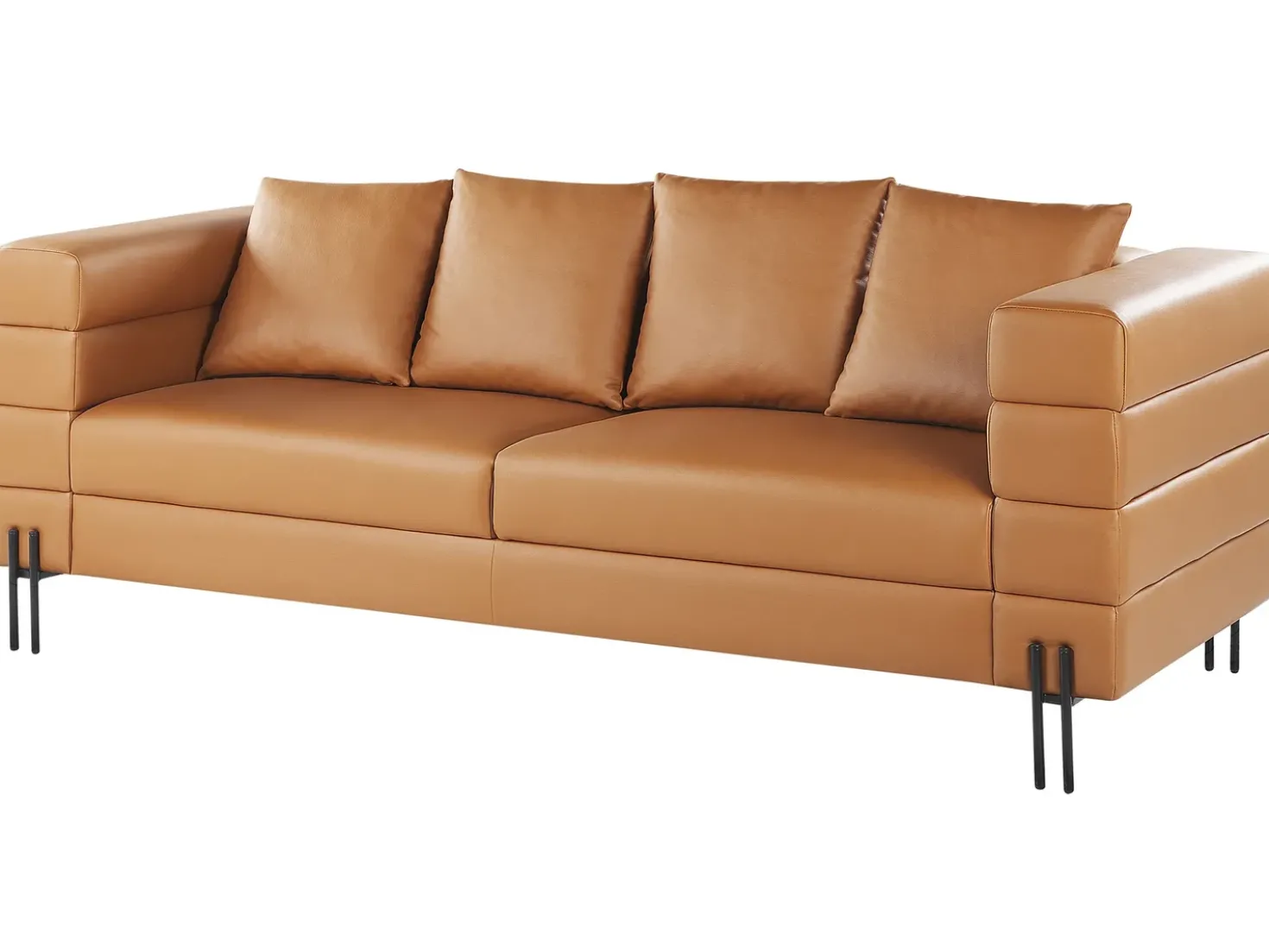 Sofa 3 personers GRANNA Kunstlæder Brun