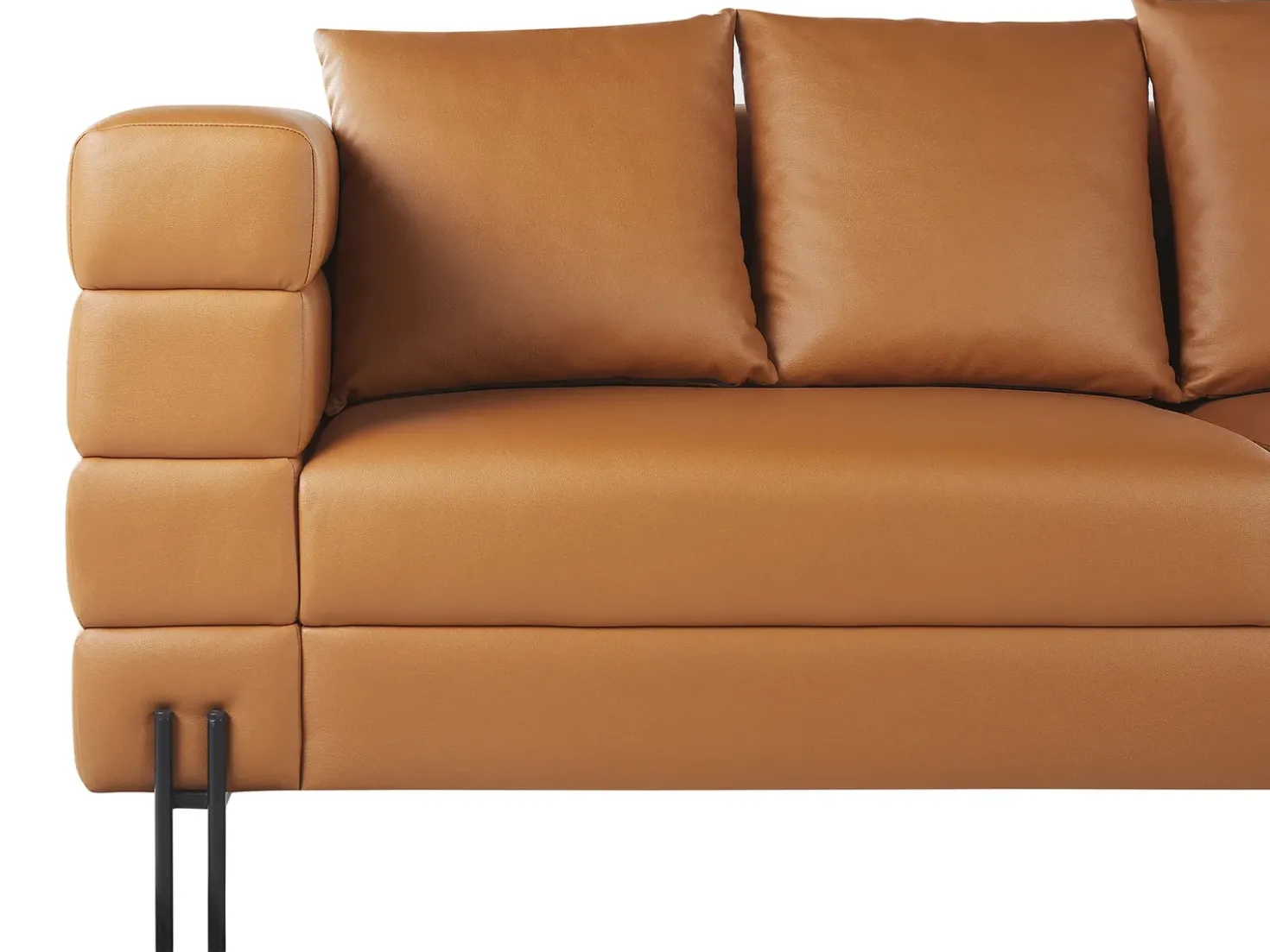 Sofa 3 personers GRANNA Kunstlæder Brun