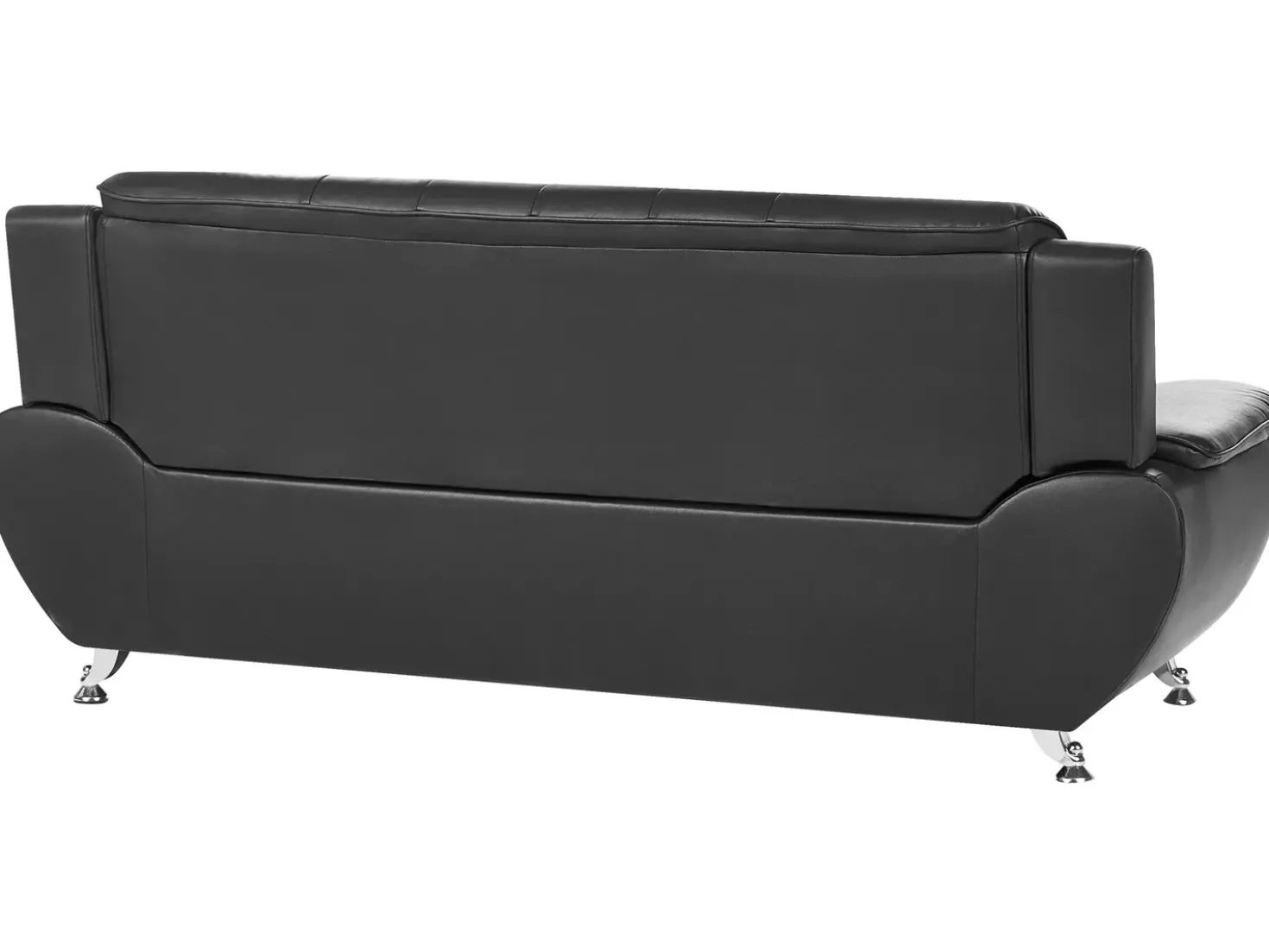 Sofa 3 personers LEIRA Kunstlæder Sort