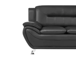 Sofa 3 personers LEIRA Kunstlæder Sort