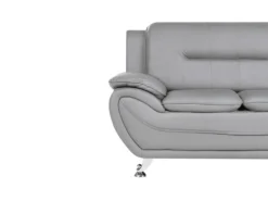 Sofa 3 personers LEIRA Kunstlæder Grå