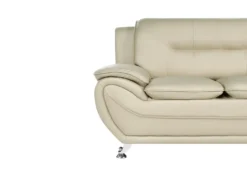 Sofa 3 personers LEIRA Kunstlæder Beige
