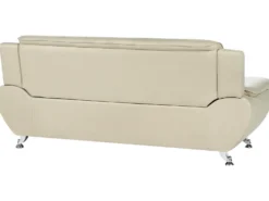 Sofa 3 personers LEIRA Kunstlæder Beige