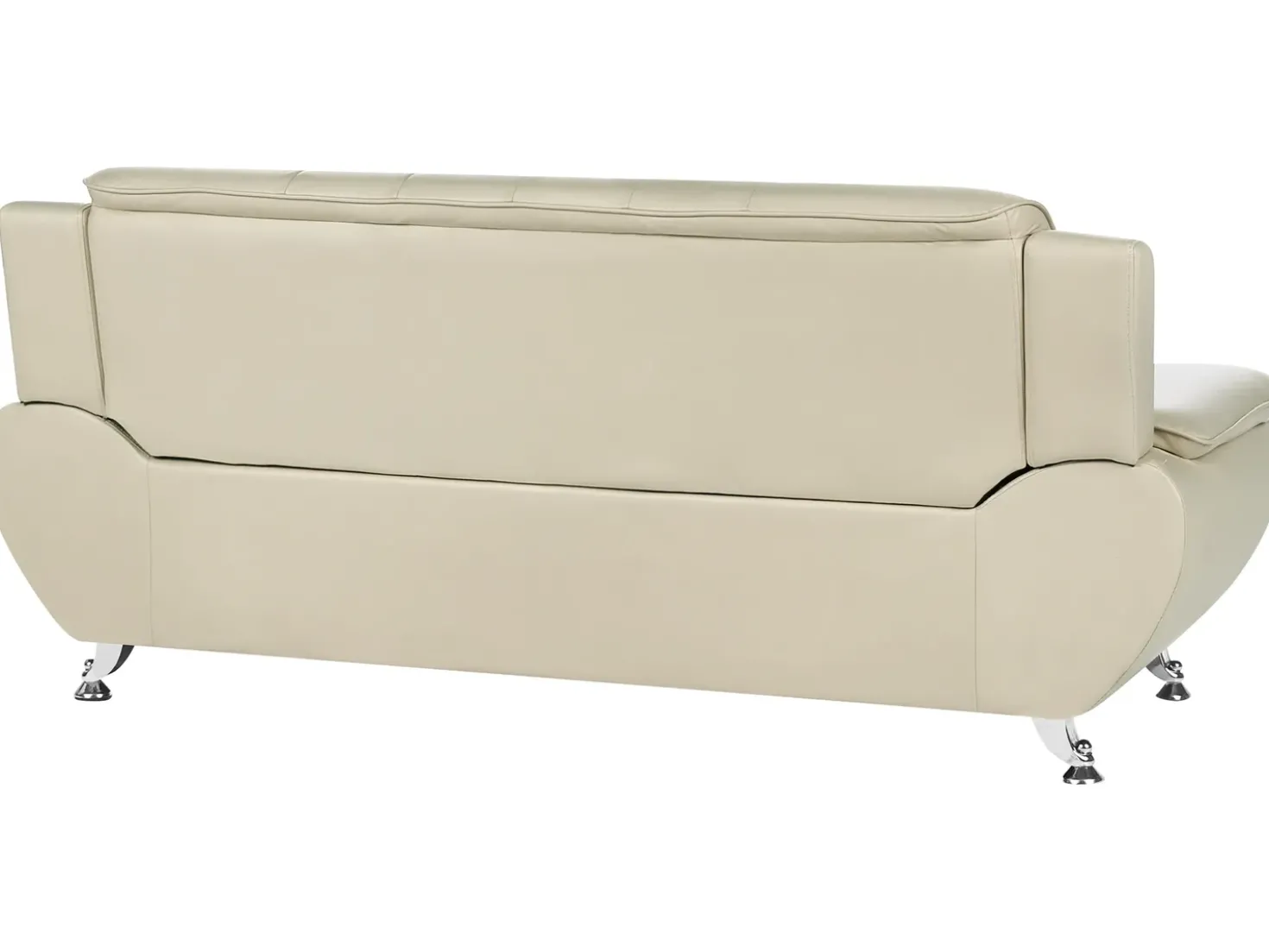 Sofa 3 personers LEIRA Kunstlæder Beige