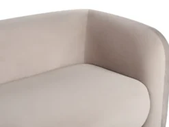 Sofa 3 personers LEIREN Velour Brungrå