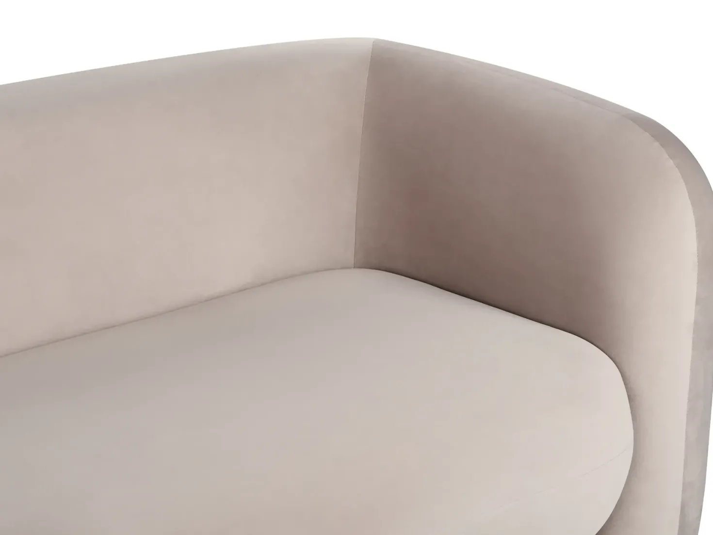 Sofa 3 personers LEIREN Velour Brungrå