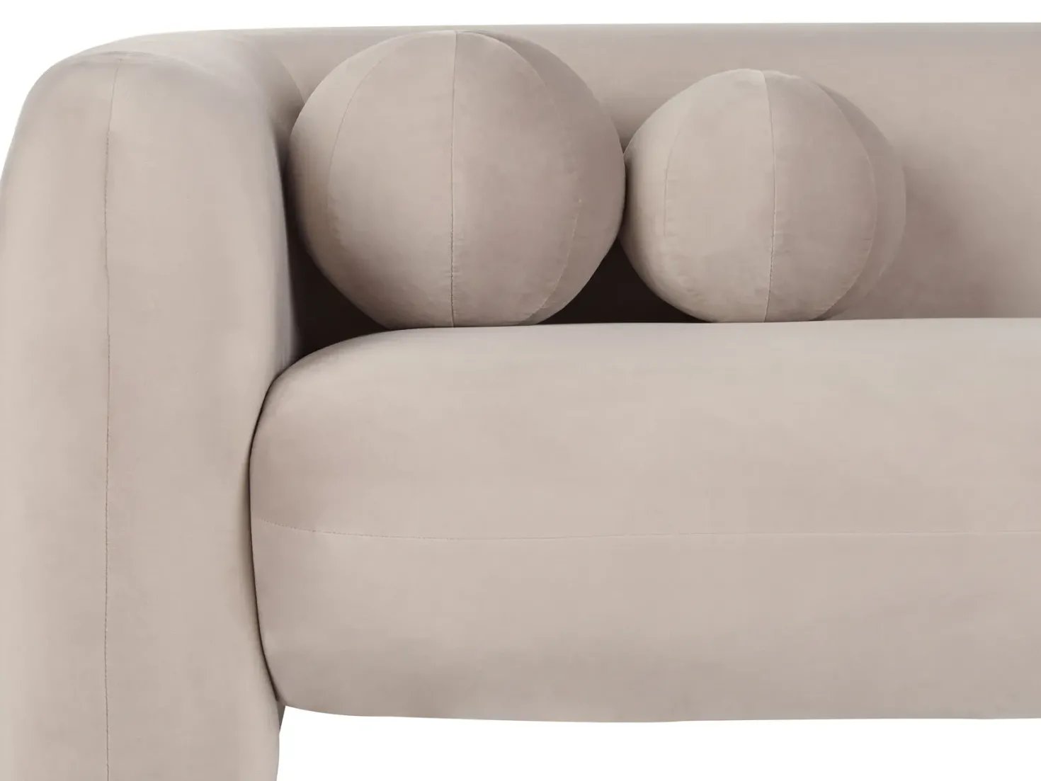 Sofa 3 personers LEIREN Velour Brungrå