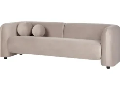 Sofa 3 personers LEIREN Velour Brungrå