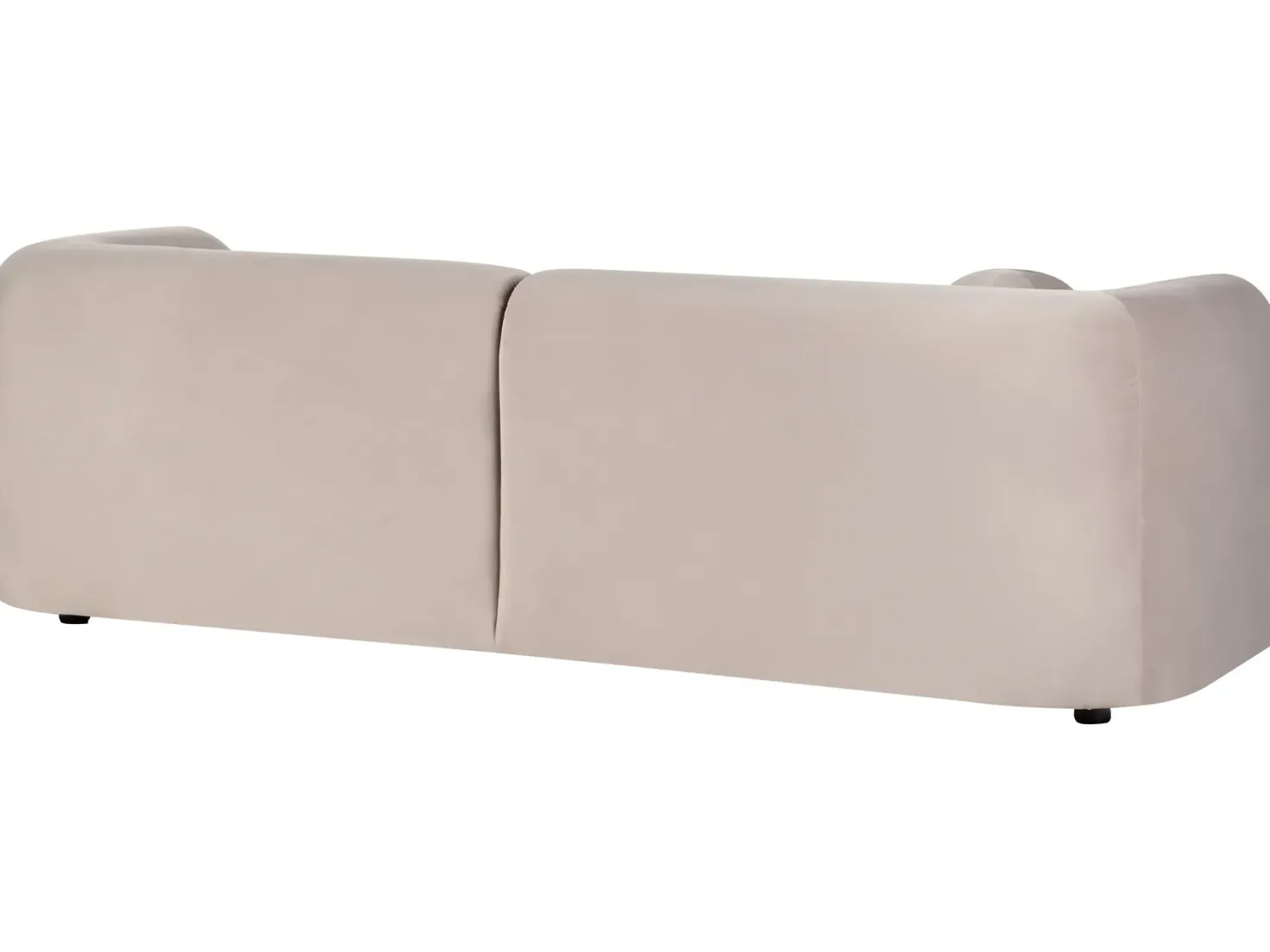 Sofa 3 personers LEIREN Velour Brungrå
