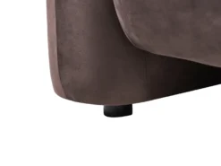 Sofa 3 personers LEIREN Velour Mørkebrun