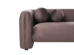 Sofa 3 personers LEIREN Velour Mørkebrun