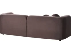 Sofa 3 personers LEIREN Velour Mørkebrun