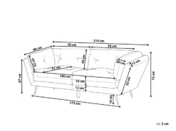 Sofa 3 personers LENVIK Boucle Hvid