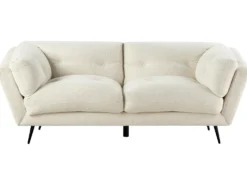 Sofa 3 personers LENVIK Boucle Hvid