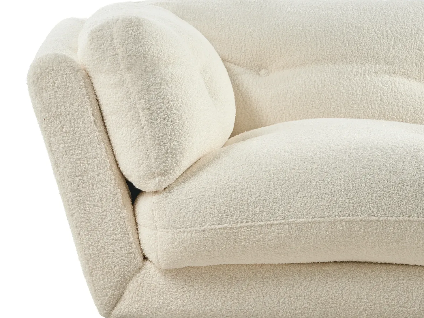 Sofa 3 personers LENVIK Boucle Hvid