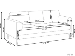 Sofa 3 personers LOUSTO Lys Beige