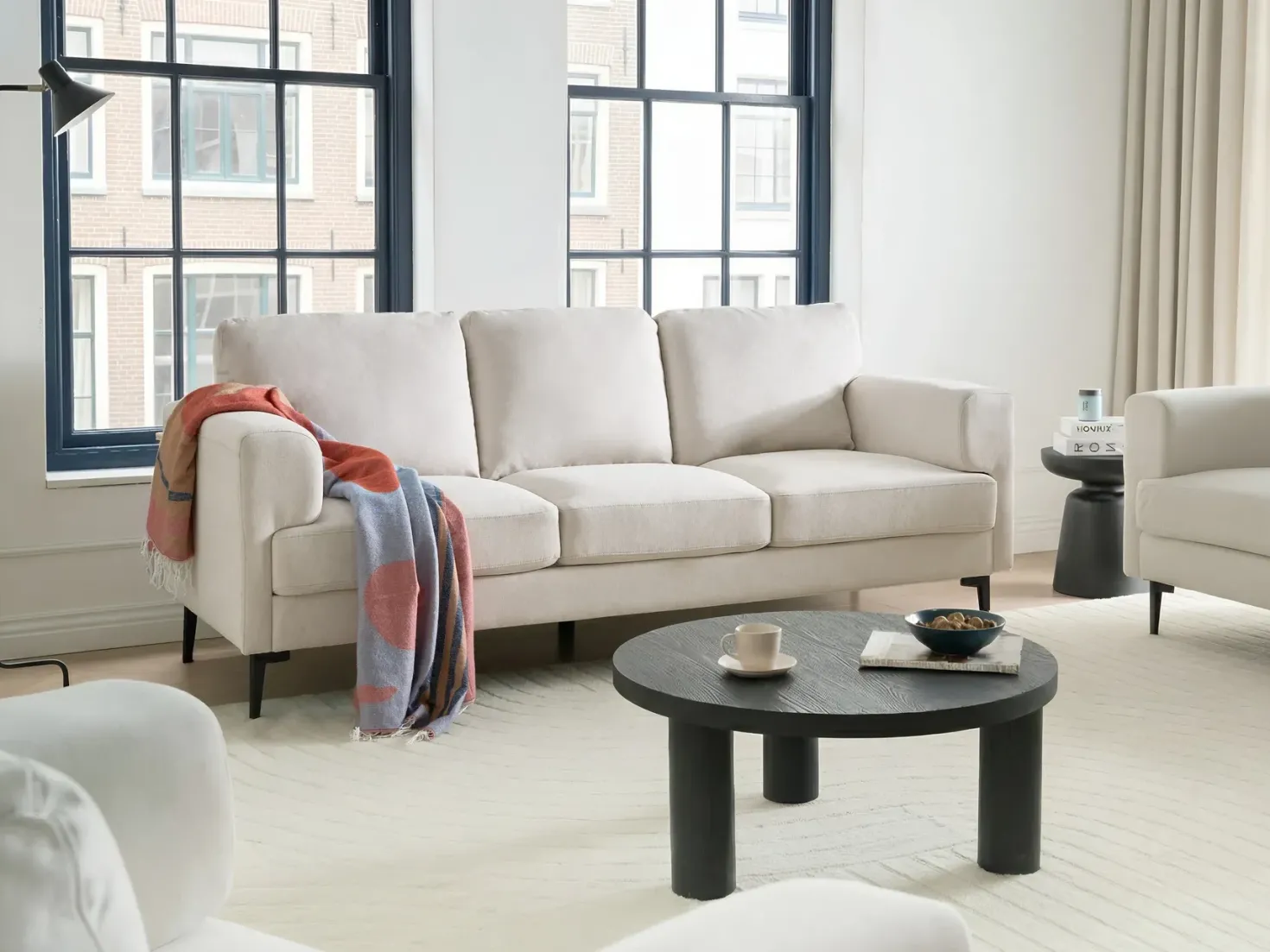 Sofa 3 personers LOUSTO Lys Beige